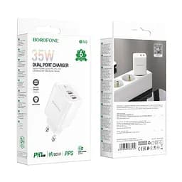 Зарядний пристрій Borofone BN9 2 Type-C PD 35W білий - мініатюра 5