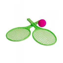 Іграшка "Ракетка мала ТехноК" 0373, 2 ракетки та м'ячик, у сітці (4823037600373) МІКС
