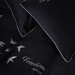 Комплект постільної білизни MirSon Сатин Elit 0055 Black Pearl Freedom 175х210 см (2200010538656) - мініатюра 2