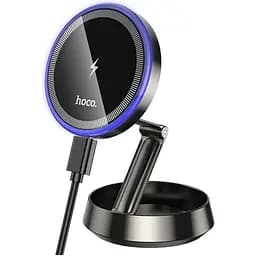 Автодержатель с беспроводной зарядкой Hoco HW33 Black (647946) [151328]