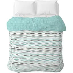 Підковдра Home Line Хвиля Клітинка бязь 145х215 см бірюзова (165437)