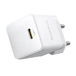Мережевий зарядний пристрій Baseus Palm Fast Charger Type-C 20W + Cable Type-C to Type-C P10111602213-01 White - мініатюра 5