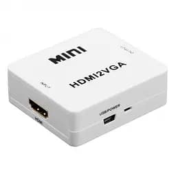 Адаптер HDMI to VGA (перехідник, конвертер, 720p/1080p) перехідник, конвертер - мініатюра 4