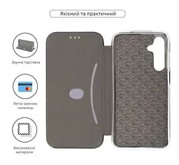 Чехол-книжка для Samsung Galaxy M35 5G (M356), G-Case, черный, кожаный чехол-книжка из экокожи (PU) и TPU, с магнитом, с подставкой и вместительным кардхолдером, противоударный, защита всего корпуса, ArmorStandart (ARM77985) - мініатюра 3