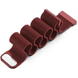 Ремінець BeCover Milanese Style для Xiaomi Amazfit Bip (20 mm) Lite/Bip S Lite/Bip 3/Bip 3 Pro/GTR 42 mm/GTS/TicWatch S2/TicWatch E/GTS 3/GTS 2 mini Red Wine (707685) - мініатюра 2