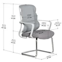 Крісло Mealux Easy Static Grey (HF-L10 F/G)  - мініатюра 2