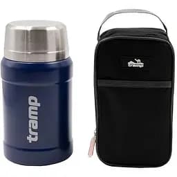 Термос Tramp с широким горлом 800 мл в чехле Blue (1042-UTRC-132-blue)