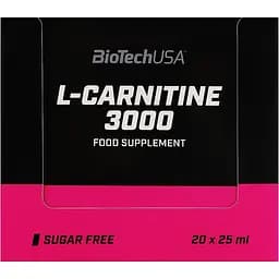 Уцінка. Карнітин BiotechUSA L-Carnitine 3000 Orange 20 шт. х 25 мл - мініатюра 2