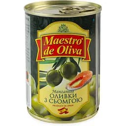 Оливки Maestro de Oliva без косточки семга 280 г жестяная банка ключ