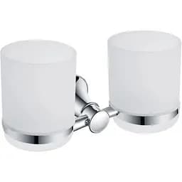 Склянка для зубних щіток подвійна Imprese Podzima Ledove ZMK01170124 хром