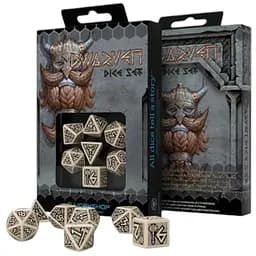 Набор кубиков Dwarven Beige & black Dice Set , 7 шт. (SDWA01)