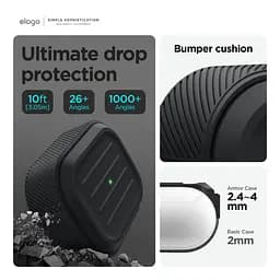 Чохол Elago Armor Case Black for AirPods Pro 2nd Gen чорний (EAPP2C-ARMOR-BK) - мініатюра 2