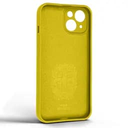 Силиконовый чехол для Apple iPhone 14, Icon Ring, желтый, панель-накладка, с кольцом-подставкой на 360°, противоударный, возможность использования магнитных держателей, ArmorStandart (ARM68689) - мініатюра 2
