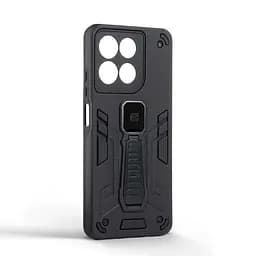 Чехол для Motorola G57 Power 5G, Proover, черный, с подставкой и магнитом, противоударный, ударопрочный, бронированный, панель-накладка, защита всего корпуса, термополиуретан (TPU) + поликарбонат (PC), ArmorStandart (ARM89737) - мініатюра 2