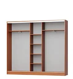 Шафа-купе тридверна MebelStar Стандарт AL 2ДСП/Дзеркало 180x45x210 см Аляска білий (MBS-2890) - мініатюра 2