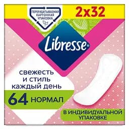 Ежедневные прокладки Libresse Normal 64 шт.