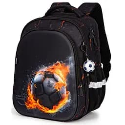 Шкільний рюкзак з ортопедичною спинкою для хлопчика School Standard 475 гр 17,5 літрів Чорний з помаранчевим