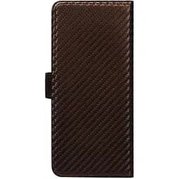 Чохол-книжка Toto Book Carbon Fiber Universal Cover 5.5-5.7" Brown - мініатюра 2