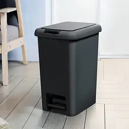 Відро для сміття MBM My Home з кришкою та педаллю 45 л антрацит (BIN-01 45L ANTHRACITE) - мініатюра 5
