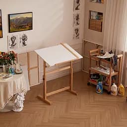 Стіл художній креслярський Meeden 6063, 90x60x84 см, дерев'яний, регульована висота - мініатюра 12