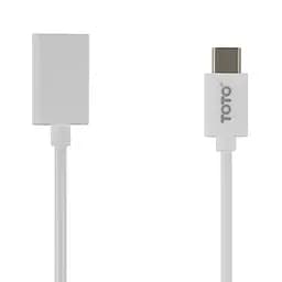 Кабель TOTO TKG-49 OTG cable Type-C 0.17m короткий білий