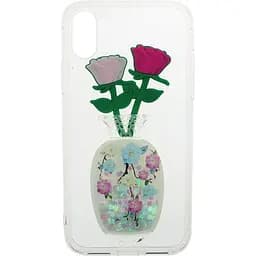 Чохол-накладка Toto TPU Fluffy Case IPhone X Rose Flower Pink