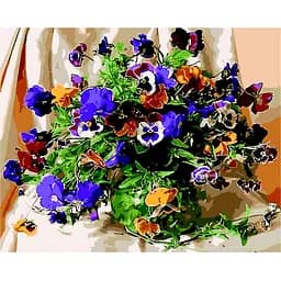 Картина за номерами ZiBi Art Line Різнобарвні братки 40х50 см (ZB.64122)