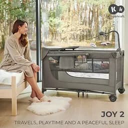 Ліжко-манеж с пеленатором Kinderkraft Joy 2 Dark Grey (KLJOY02DGR000AC) - мініатюра 8