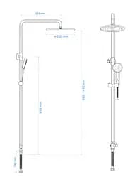 Душова система RJ L-118 см, хром RS 4011, Хром - мініатюра 2