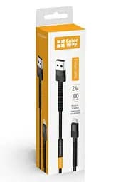 Кабель USB AM-Lightning, 1 м, черный, ColorWay, 2.4A (CW-CBUL063-BK)