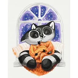 Картина по номерам Brushme Объятия енотиков © Kateryna Branchukova 40x50 см