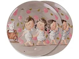 Набір тарілок Lefard Ми веземо з собою кота 19 см бежевий 2 шт (924-667)