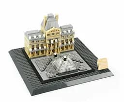 Конструктор Архітектура Wange 3Д   Музей Лувр 4213 The Louvre of Paris-France 3D для дітей  та дорослих 785 деталей  - мініатюра 5