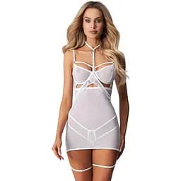 Пеньюар Obsessive Arrowel S/M белый