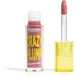 Блиск- плампер для губ Parisa Lipgloss Crazy Plump відтінок №105 Teddy nude  - мініатюра 4