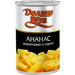 Уценка. Ананас Dolce Vita кусочками в сиропе 580 мл