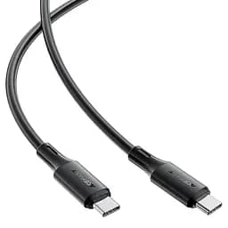 Кабель Acefast C17-03 USB-C to USB-C silicone charging data cable чорний - мініатюра 3
