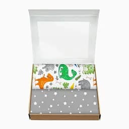 Пелюшки багаторазові Cosas дитячі Dino 2 шт., 80х100 см, сірі - мініатюра 2