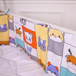 Суцільний борт в ліжечко MirSon Kids Time 20-0039 Zoo alphabet 30х180 см (2200009665837) - мініатюра 2