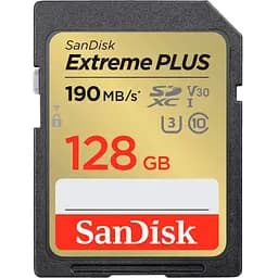 Карта пам'яті SanDisk 128GB SDXC class 10 UHS-I U3 4K Extreme Plus (SDSDXWA-128G-GNCIN)