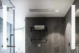 Дзеркало Dusel DE-M1041 75x100 з годинником і Bluetooth, Білий