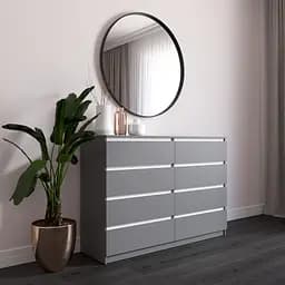 Комод Vays R-8, 8 шухляд без ручок, ЛДСП, 140×40×98 см - для спальні, вітальні, передпокою - мініатюра 7
