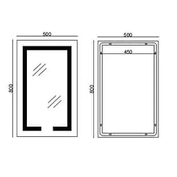 Дзеркало Mixxus Hard MR06-50x80-CASE (LED Touch, годинник, антизапотівання, димер, регулювання яскравості) MI6657 - мініатюра 6
