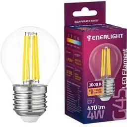 Светодиодная лампа Enerlight Filament G45 4Вт 3000К Е27 (G45E274FILWGL)