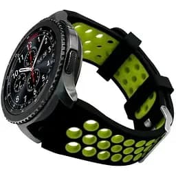 Спортивный ремешок с перфорацией Primo для часов Samsung Gear S3 Classic SM-R770/Frontier RM-760 Black Green