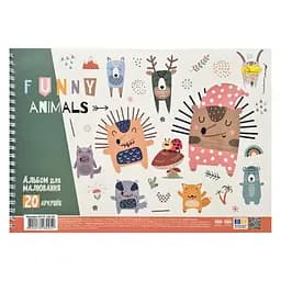Альбом для малювання Funny animals Апельсин АП-0308-9, 20 аркушів, 100 г/м2