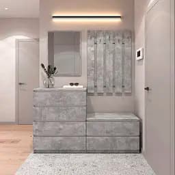 Передпокій VAYS комплект у передпокій №1 бетон-білі планки