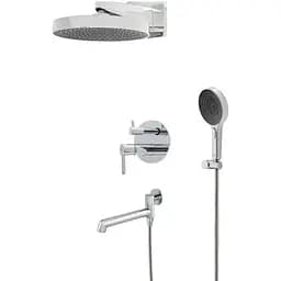 Душова система прихованого монтажу Koer KB-66029-01 3 функції Black KR5483, Хром