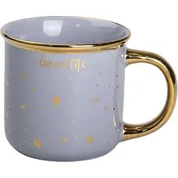 Чашка керамическая Liling Rongxiang Ceramic Good life 320 мл серая RX-N231506G