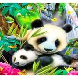 Алмазна мозаїка картини за номерами зі стразами на підрамнику "Мамина ласка" 30*30 см (ME20094)